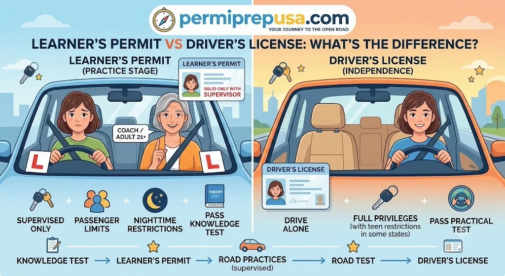 Learner's Permit vs Driver's License: What's the Difference?