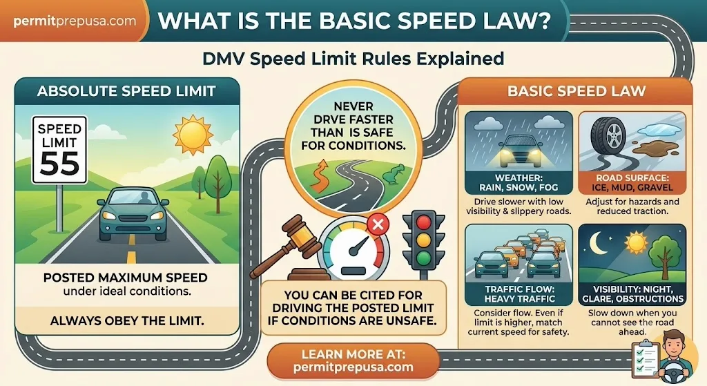 What Is the Basic Speed Law? DMV Speed Limit Rules Explained