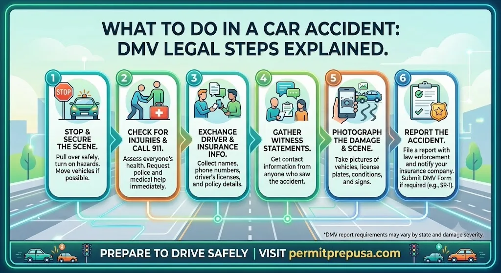 What to Do in a Car Accident: DMV Legal Steps Explained